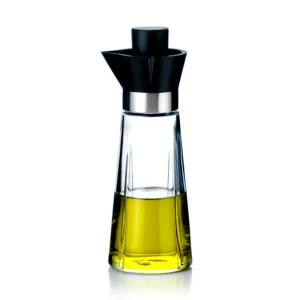 Oil & Vinegar Bottle, Black/Steel napkin rings, dining placemats
