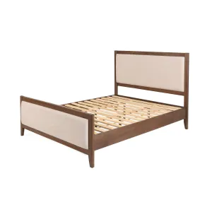 OkiOki Coastal Acacia Wood Bed wood bed frame, upholstered bed