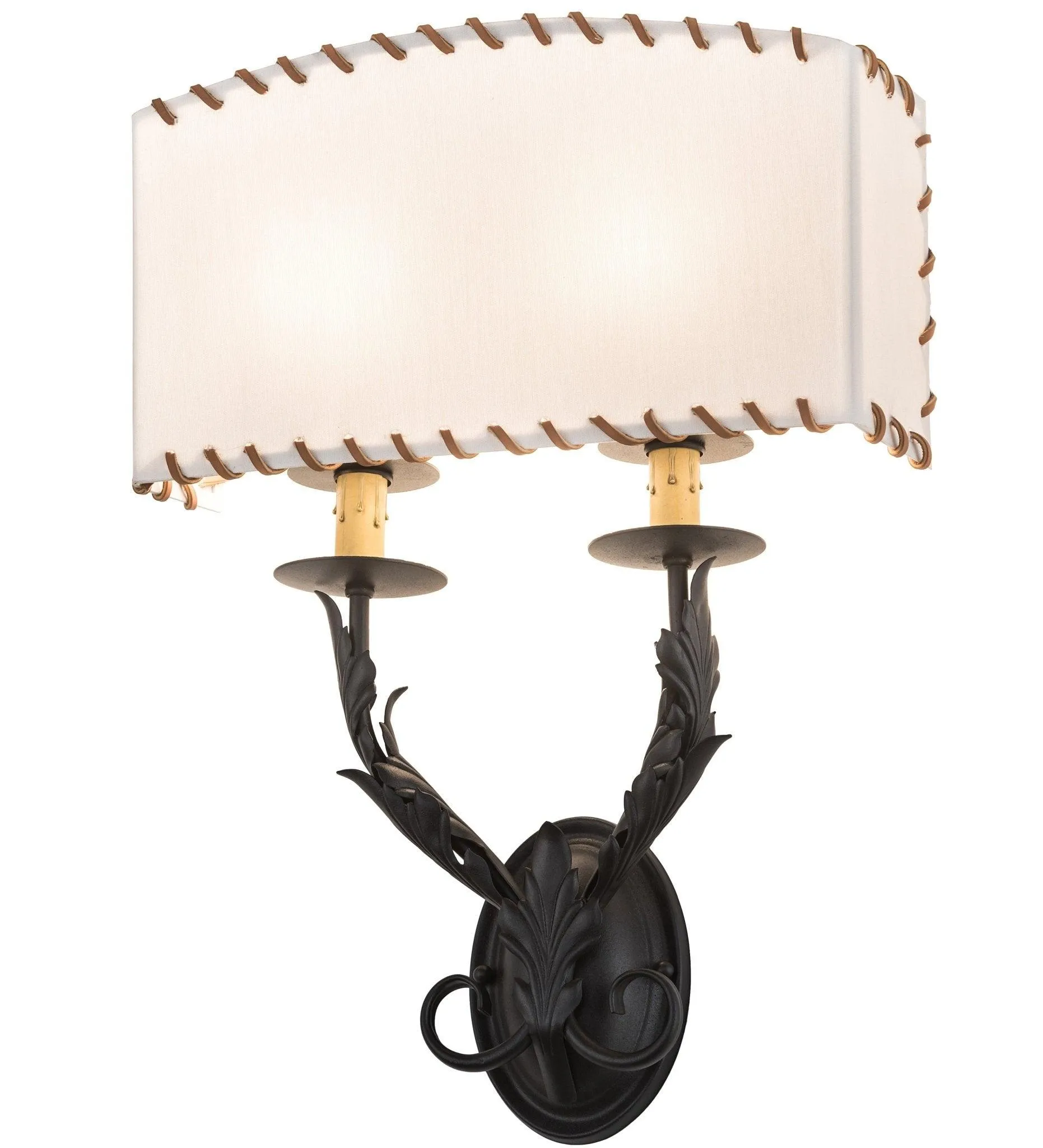 Old Wrought Iron Double Wall Sconce