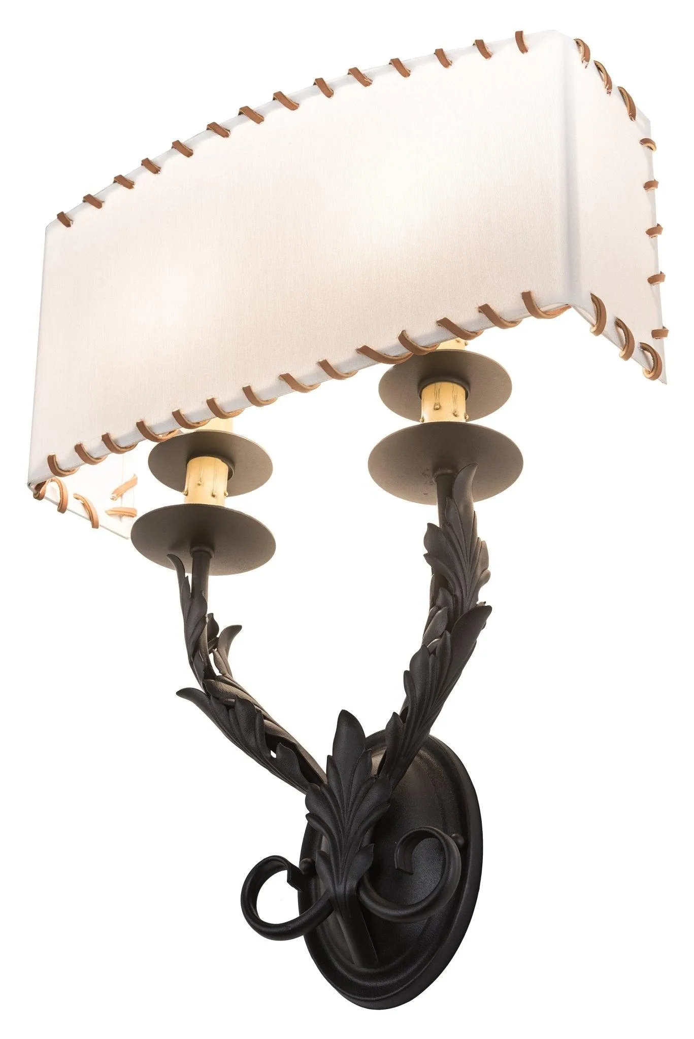 Old Wrought Iron Double Wall Sconce