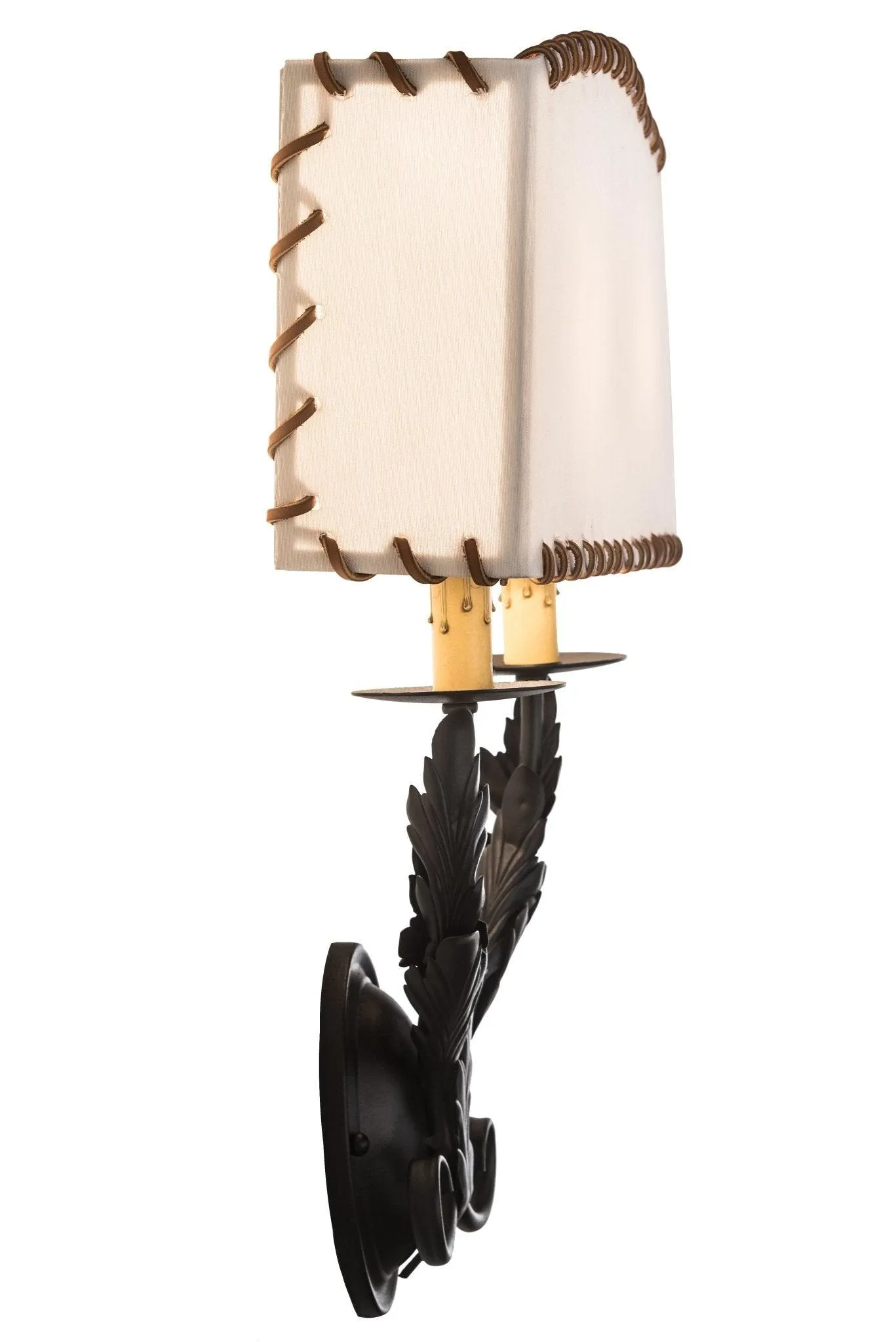 Old Wrought Iron Double Wall Sconce