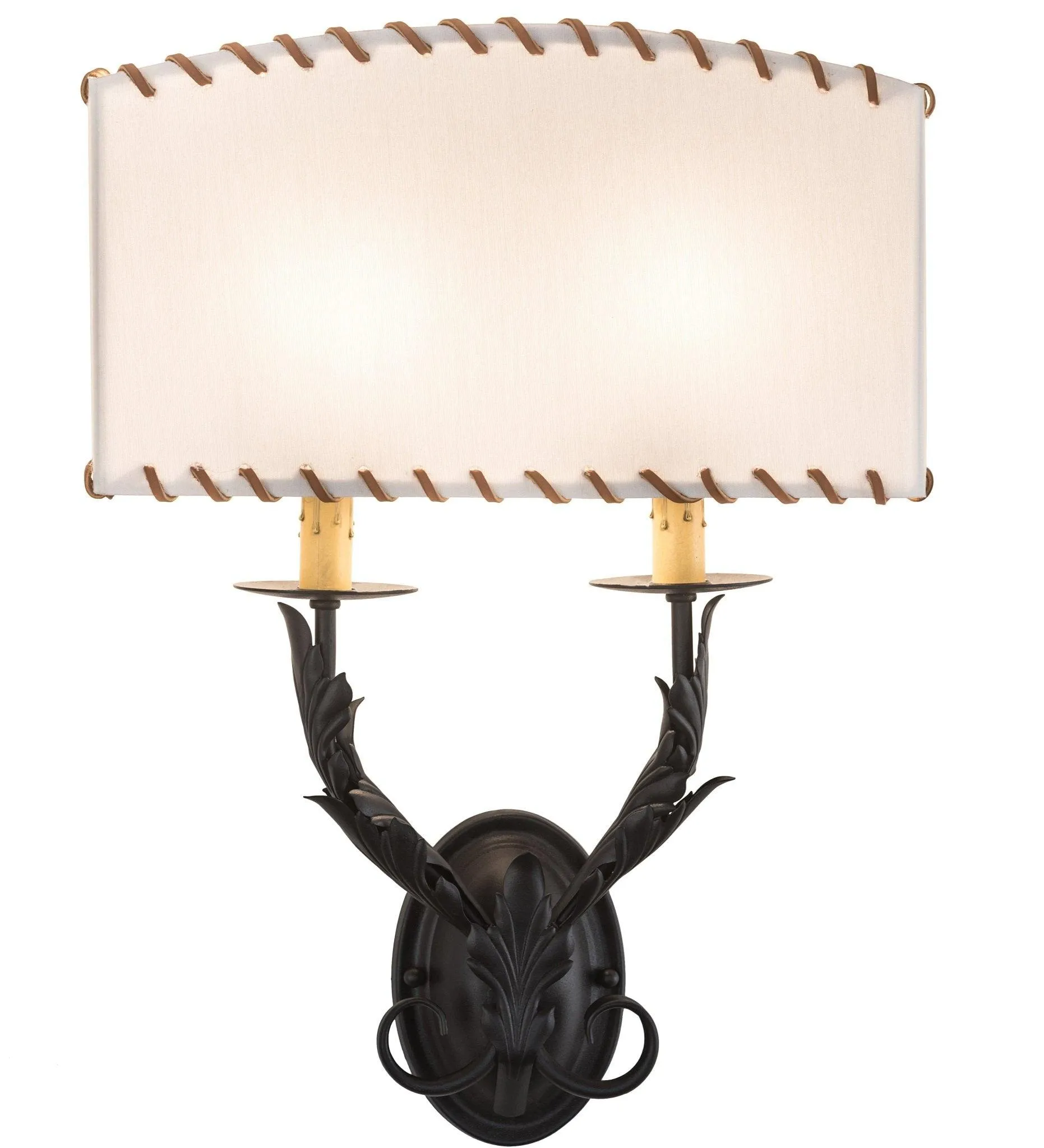 Old Wrought Iron Double Wall Sconce mattress topper, bed base