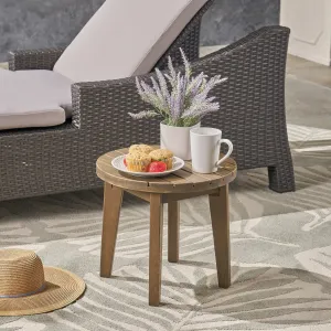 Outdoor 16-inch Acacia Wood Side Table - NH648503 patio chairs, outdoor seating