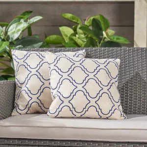 Outdoor 18-inch Water Resistant Square Pillows (Set of 2) - NH215503 patio chairs, outdoor seating