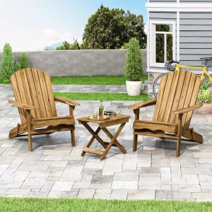 Outdoor 2 Seater Acacia Wood Chat Set - NH500313 patio chairs, outdoor seating