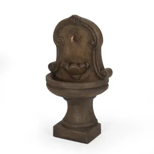 Outdoor 2-Tier Single Spout Fountain, Light Brown - NH157413 patio chairs, outdoor seating