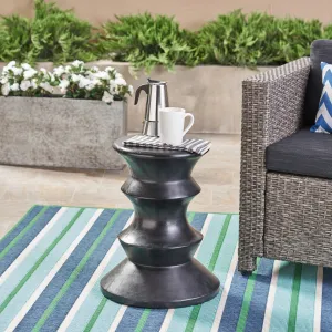Outdoor 22-inch Light-Weight Concrete Side Table - NH588403 patio chairs, outdoor seating
