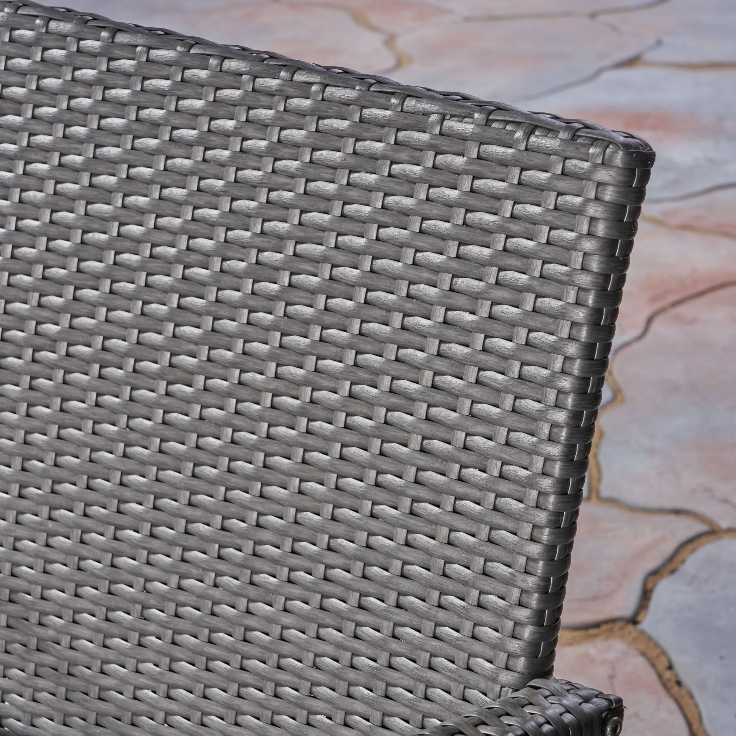 Outdoor 3 Piece Acacia Wood and Wicker Bistro Set - NH730503