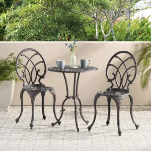 Outdoor 3-Piece Aluminum Bistro Set - NH261232 patio chairs, outdoor seating