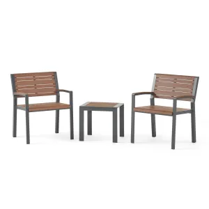 Outdoor 3 Piece Aluminum Chat Set - NH067313 patio chairs, outdoor seating
