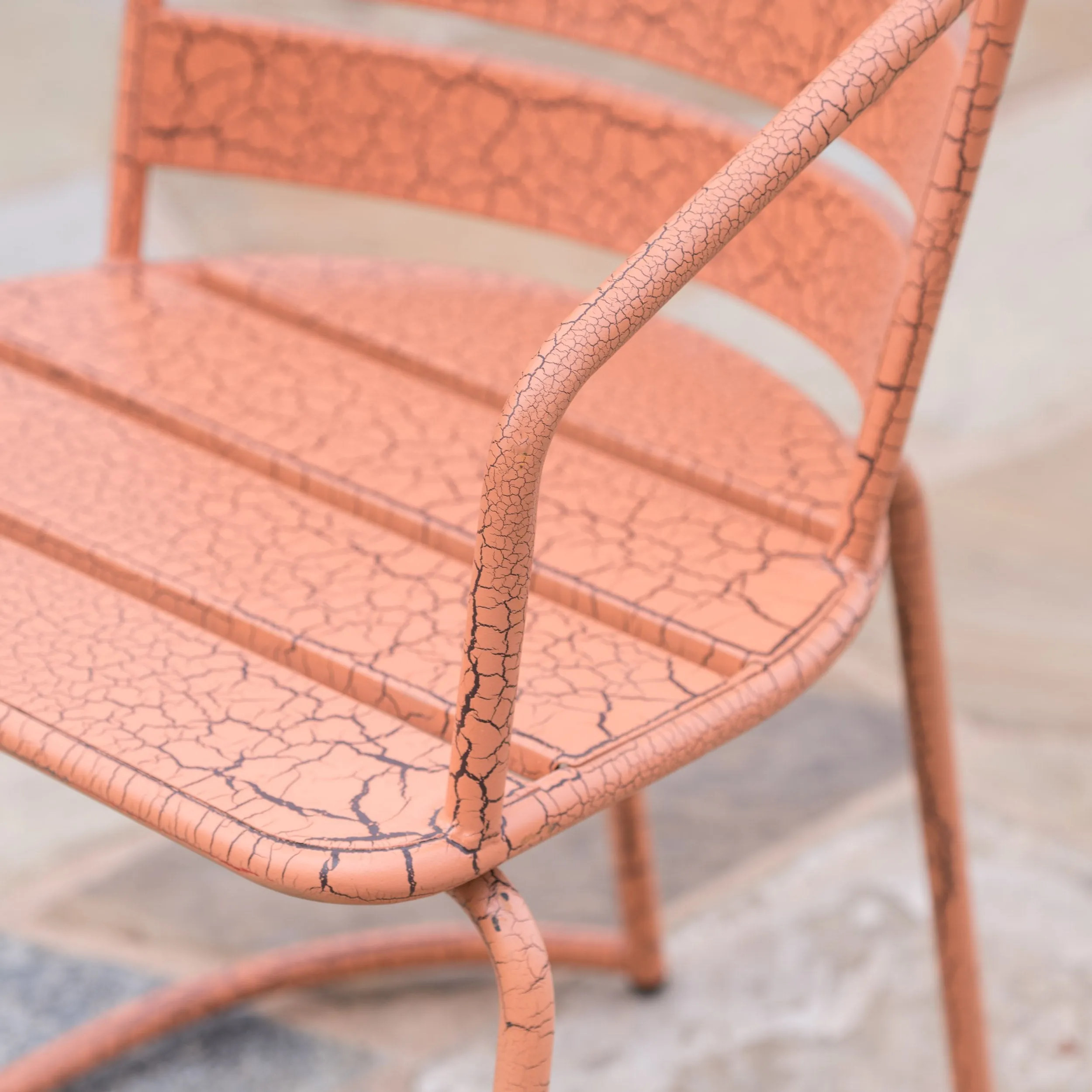 Outdoor 3 Piece Crackle Finished Iron Bistro Set - NH953303