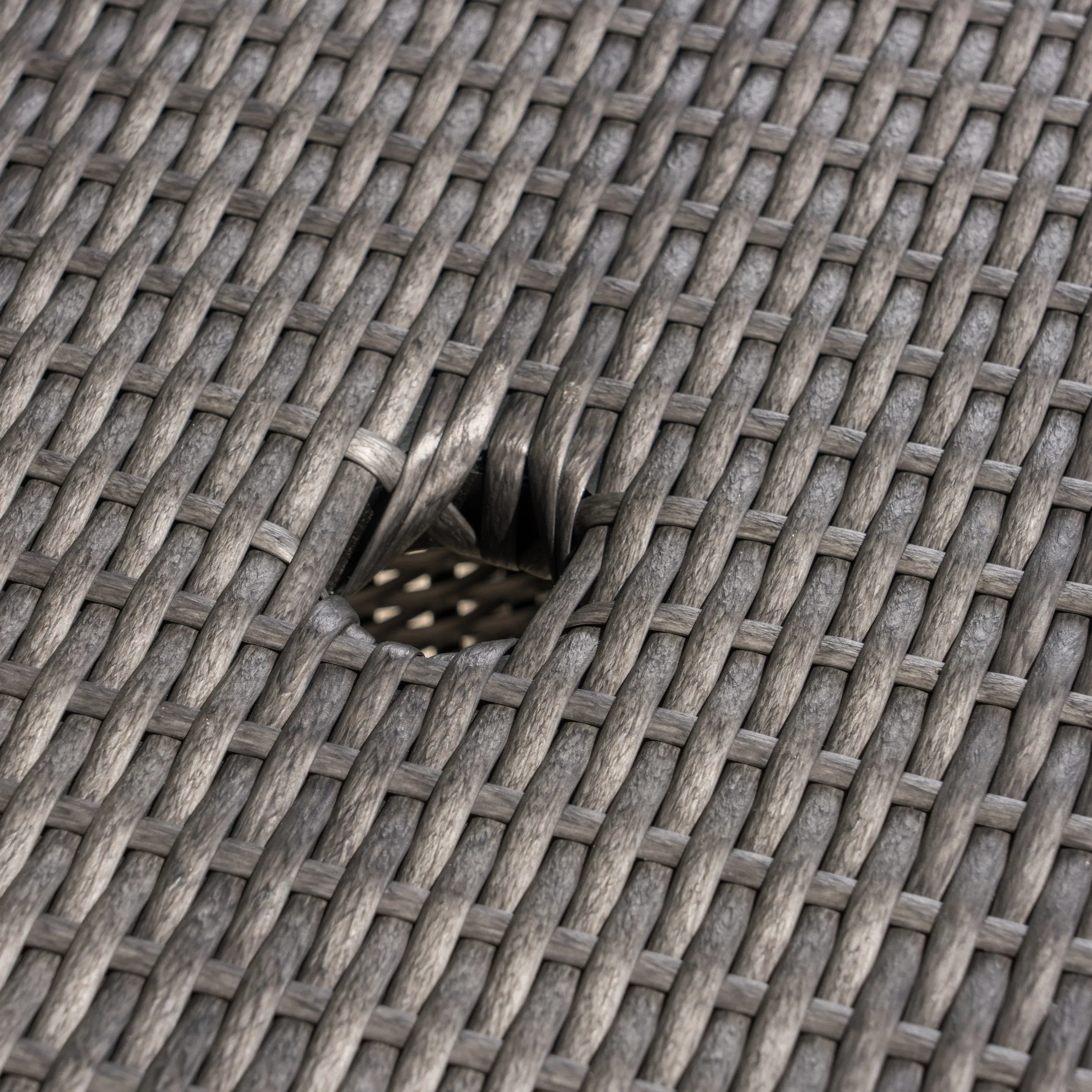Outdoor 3 Piece Wicker Bistro Set, Grey - NH215403