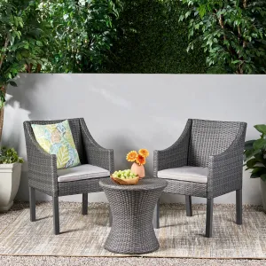 Outdoor 3 Piece Wicker Chat Set - NH747403 patio chairs, outdoor seating