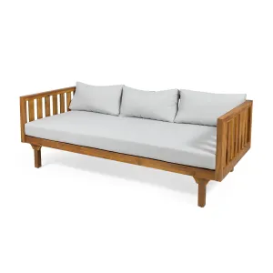 Outdoor 3 Seater Acacia Wood Daybed - NH441313 patio chairs, outdoor seating