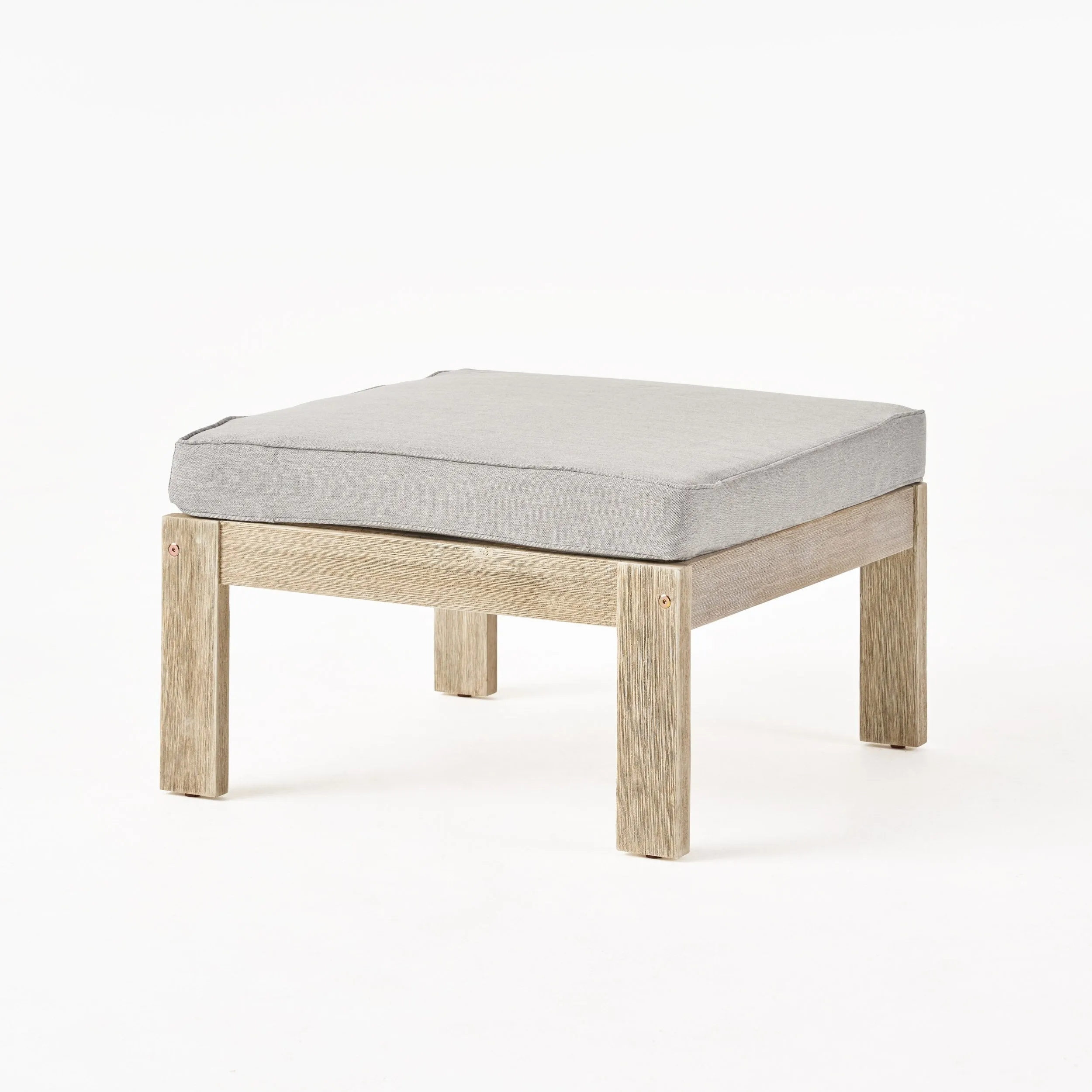 Outdoor 3 Seater Acacia Wood Sofa Sectional with Cushions - NH763903