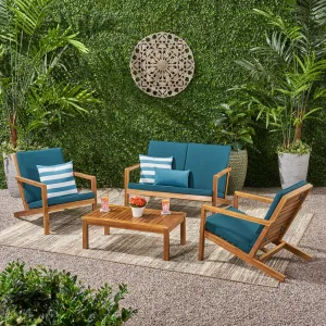 Outdoor 4 Seater Chat Set with Cushions - NH182903 patio chairs, outdoor seating