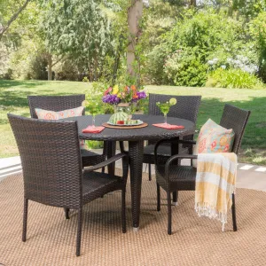 Outdoor 5 Piece Wicker Dining Set - NH441103 patio chairs, outdoor seating