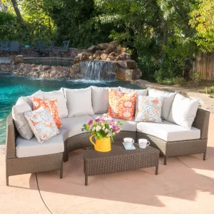 Outdoor 5-Piece Wicker Sofa Set with Water Resistant Cushions - NH550003 patio chairs, outdoor seating