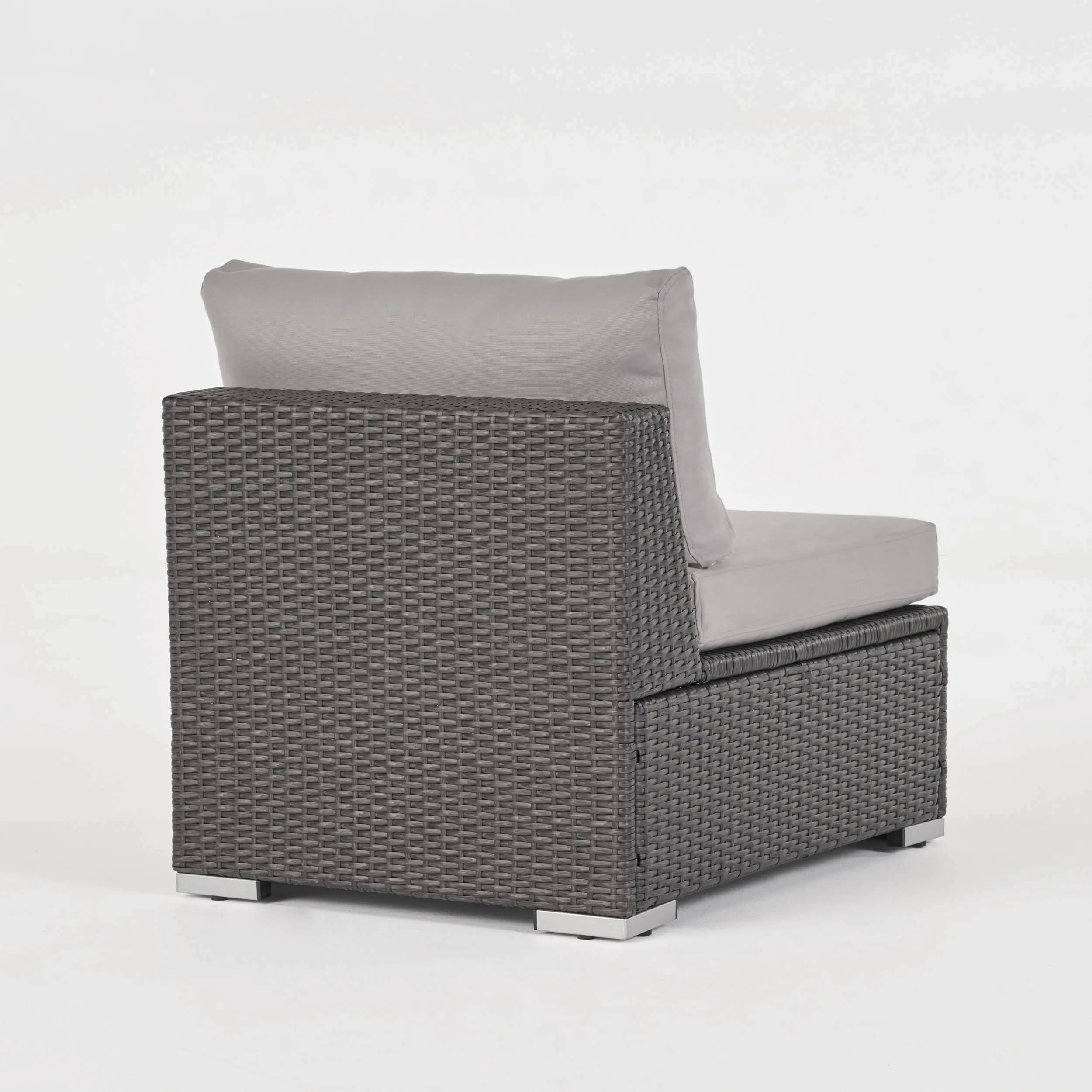 Outdoor 5 Seater L Shaped Wicker Sofa and Ottoman Set - NH759903