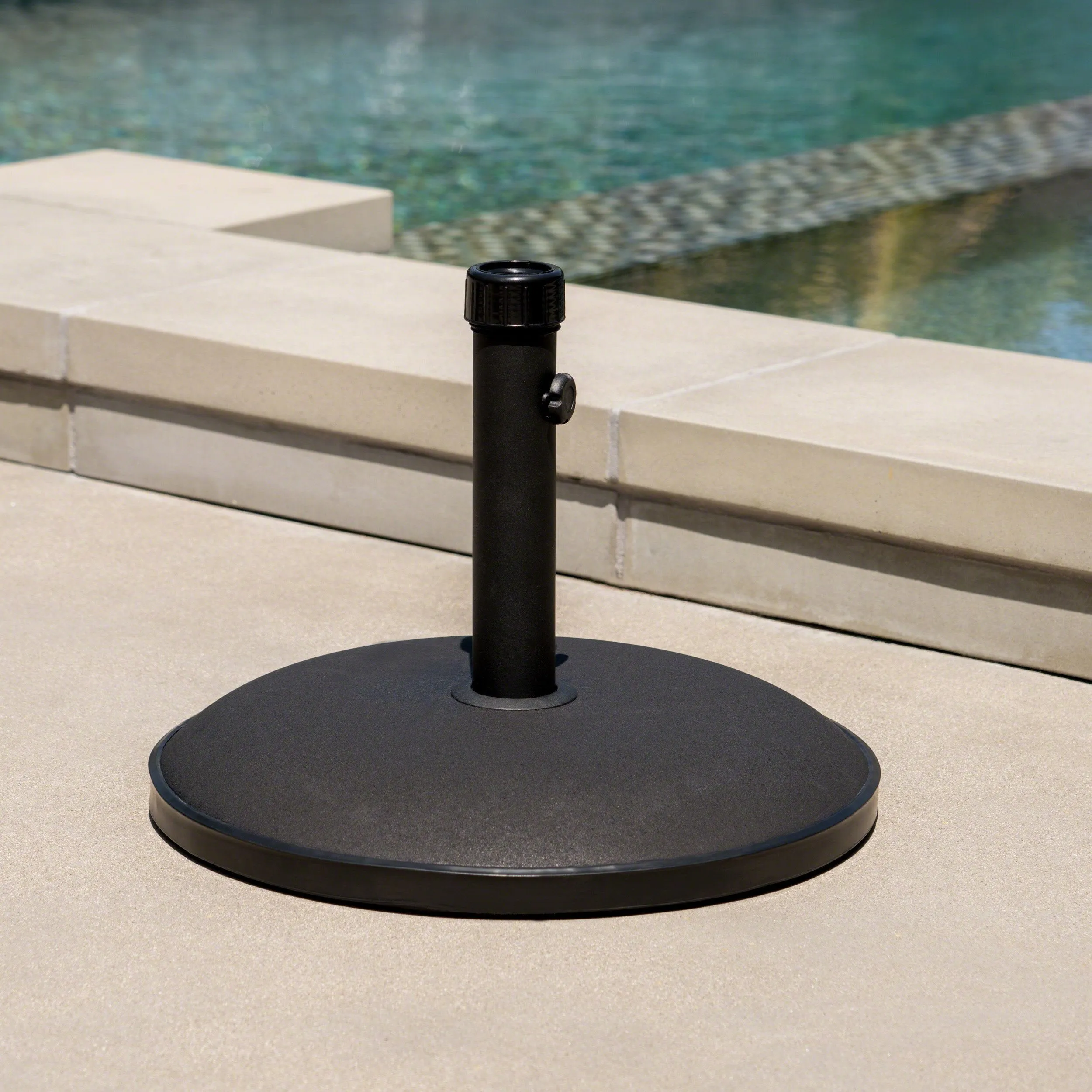 Outdoor 55 lbs Circular Concrete Umbrella Base - NH523932 patio chairs, outdoor seating