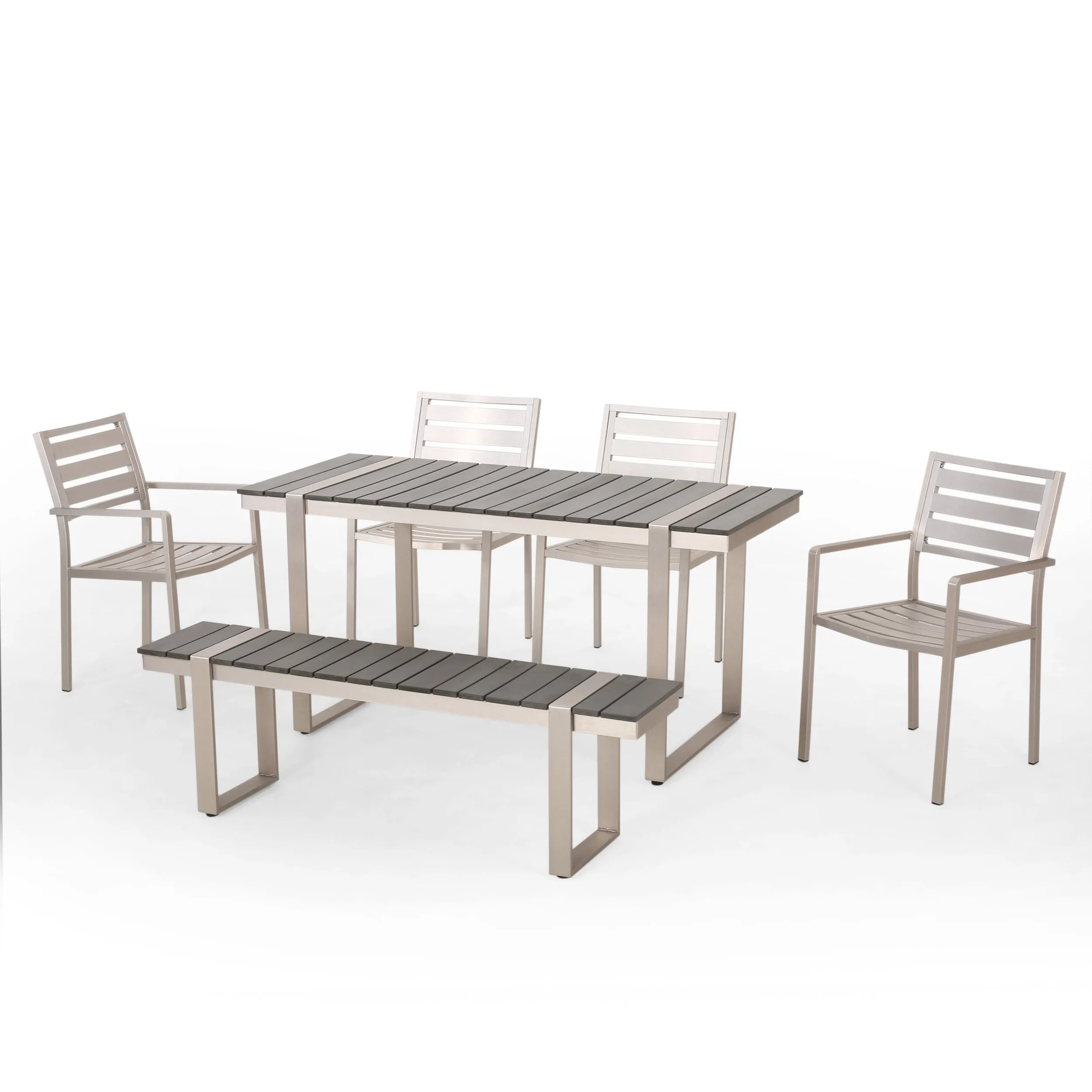 Outdoor 6 Piece Aluminum Dining Set - NH137313