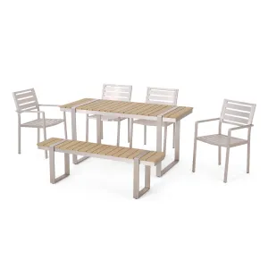 Outdoor 6 Piece Aluminum Dining Set - NH137313 patio chairs, outdoor seating