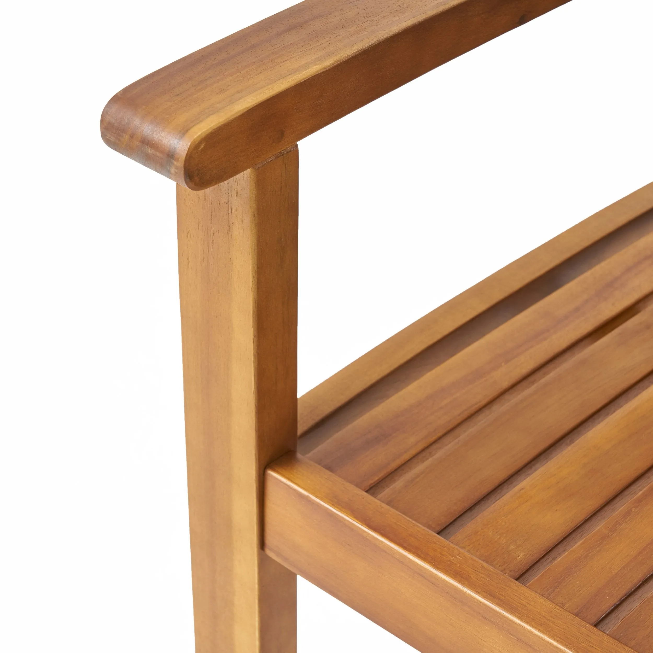 Outdoor 6 Seater Acacia Wood and Iron Planter Dining Set - NH737903