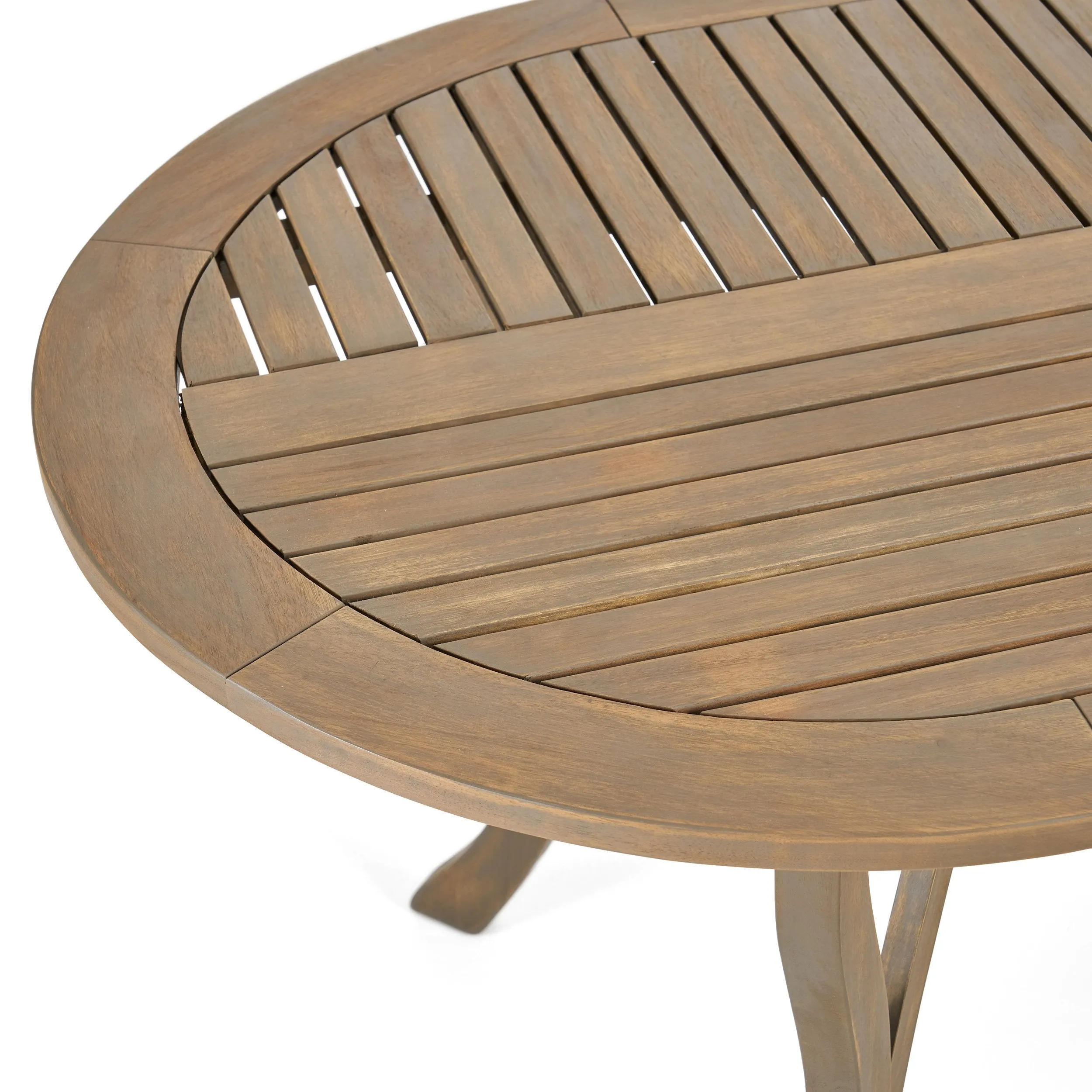 Outdoor 6 Seater Acacia Wood Oval Dining Set with Cushions - NH559903