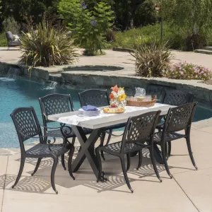 Outdoor 6 Seater Dining Set - NH230103 patio chairs, outdoor seating