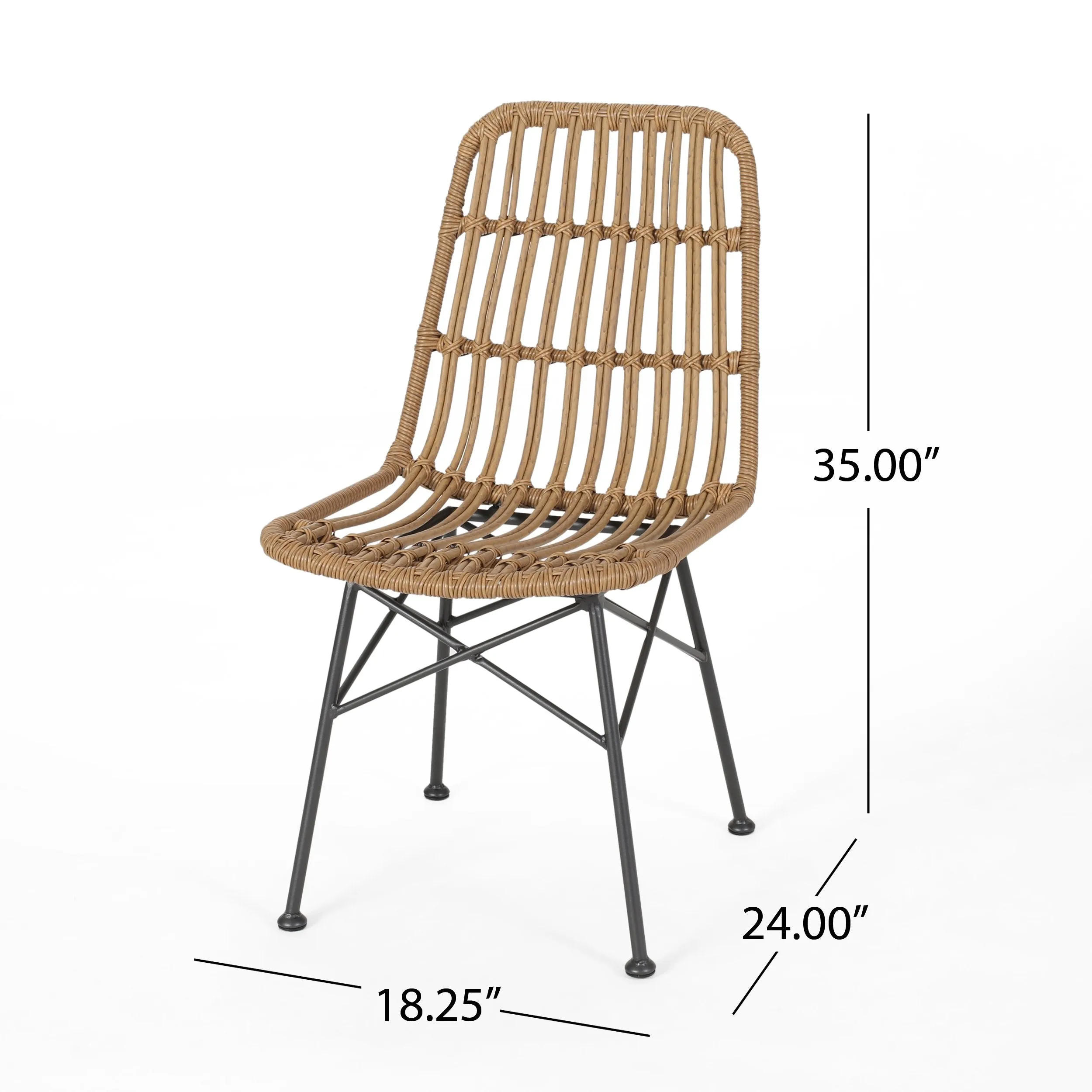 Outdoor 6 Seater Wicker Dining Set - NH318213