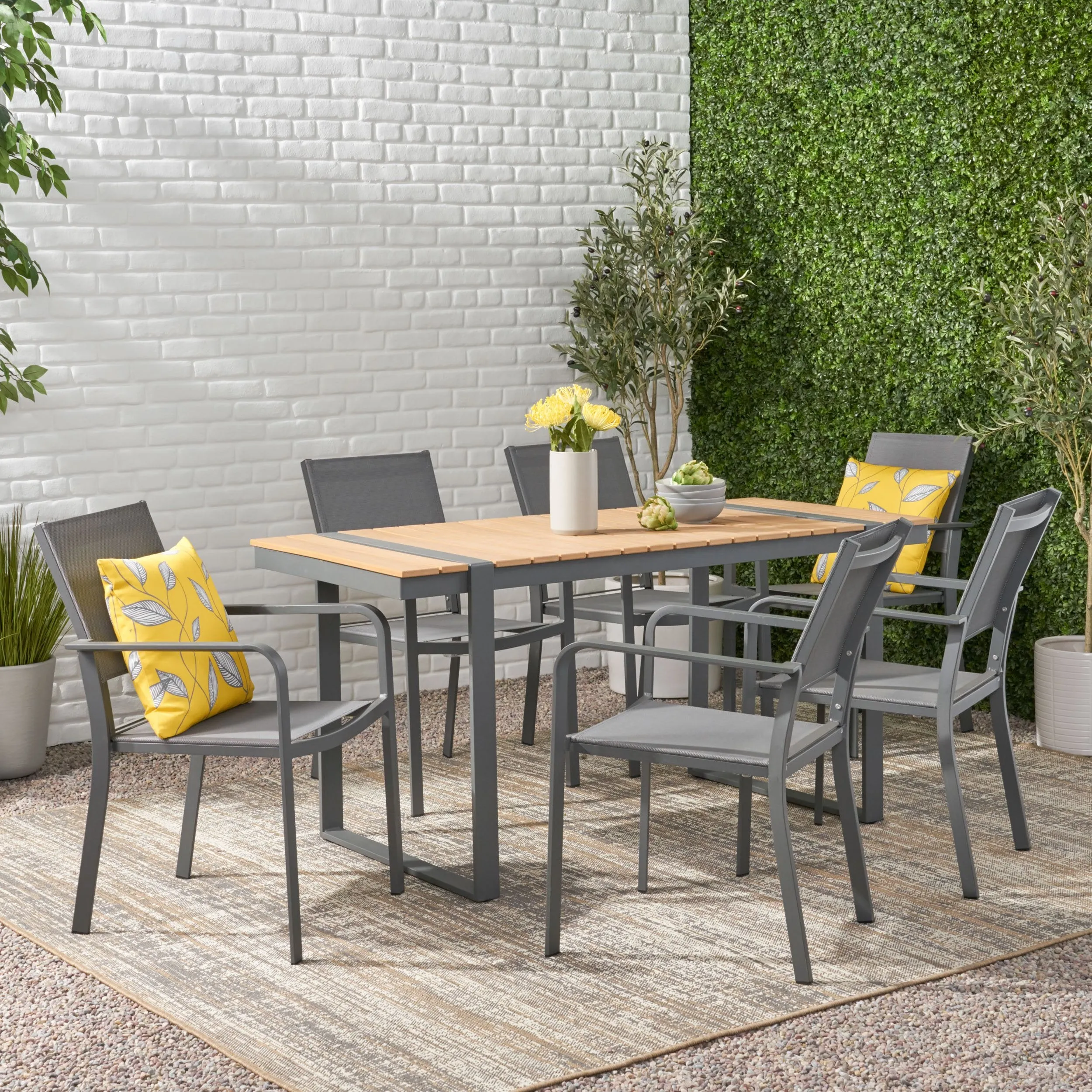 Outdoor 7 Piece Aluminum Dining Set - NH527313