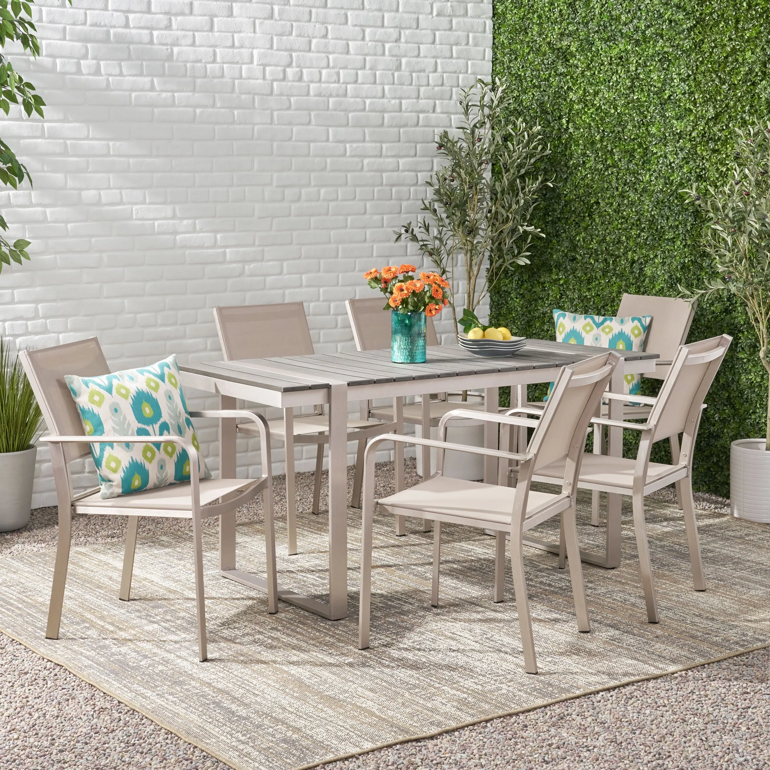 Outdoor 7 Piece Aluminum Dining Set - NH527313