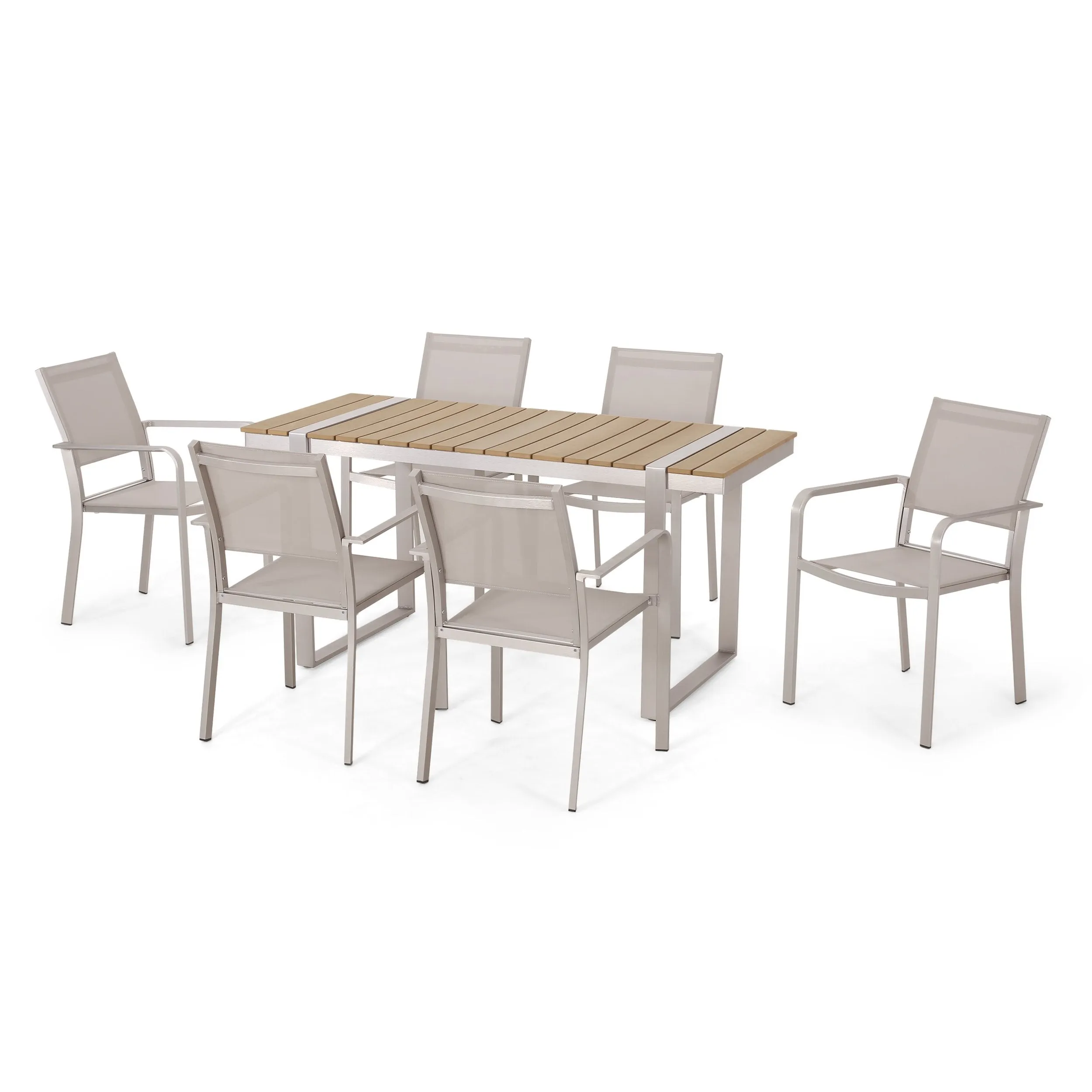 Outdoor 7 Piece Aluminum Dining Set - NH527313 patio chairs, outdoor seating
