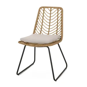 Outdoor 7 Piece Dining Set with Wicker Seating - NH410413 patio chairs, outdoor seating