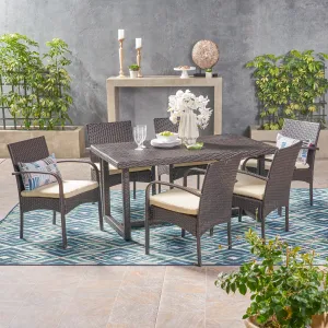 Outdoor 7 Piece Wicker Dining Set - NH727403 patio chairs, outdoor seating