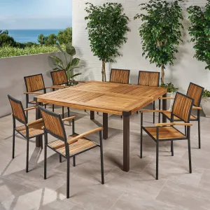 Outdoor 8 Seater Acacia Wood Dining Set - NH777903 patio chairs, outdoor seating