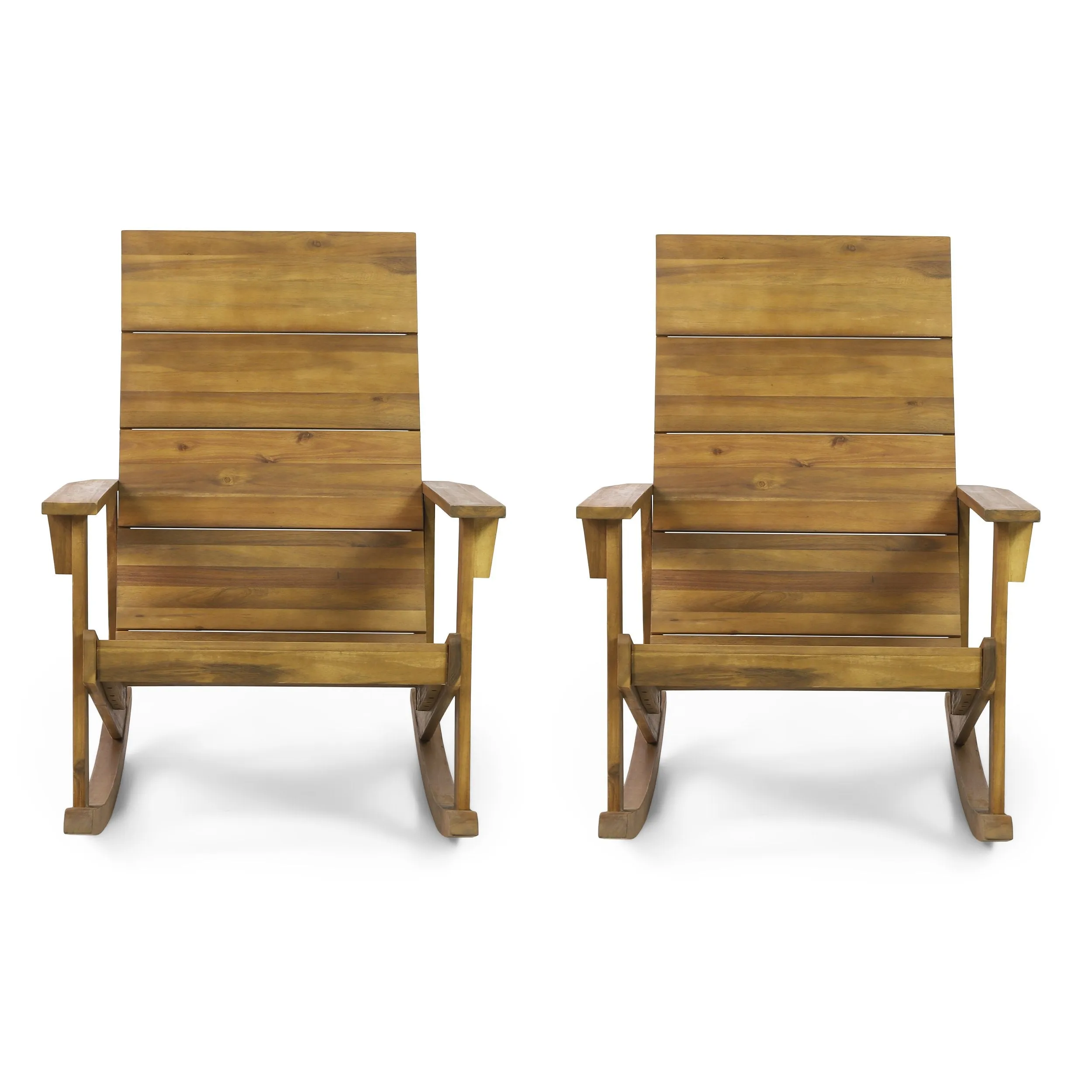Outdoor Acacia Wood Adirondack Rocking Chair, Set of 2 - NH180413 patio chairs, outdoor seating