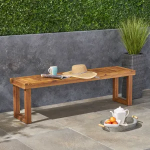 Outdoor Acacia Wood Bench - NH421603 patio chairs, outdoor seating