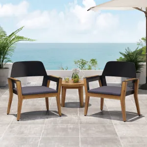 Outdoor Acacia Wood Club Chairs with Cushion (Set of 2) - NH858213 patio chairs, outdoor seating