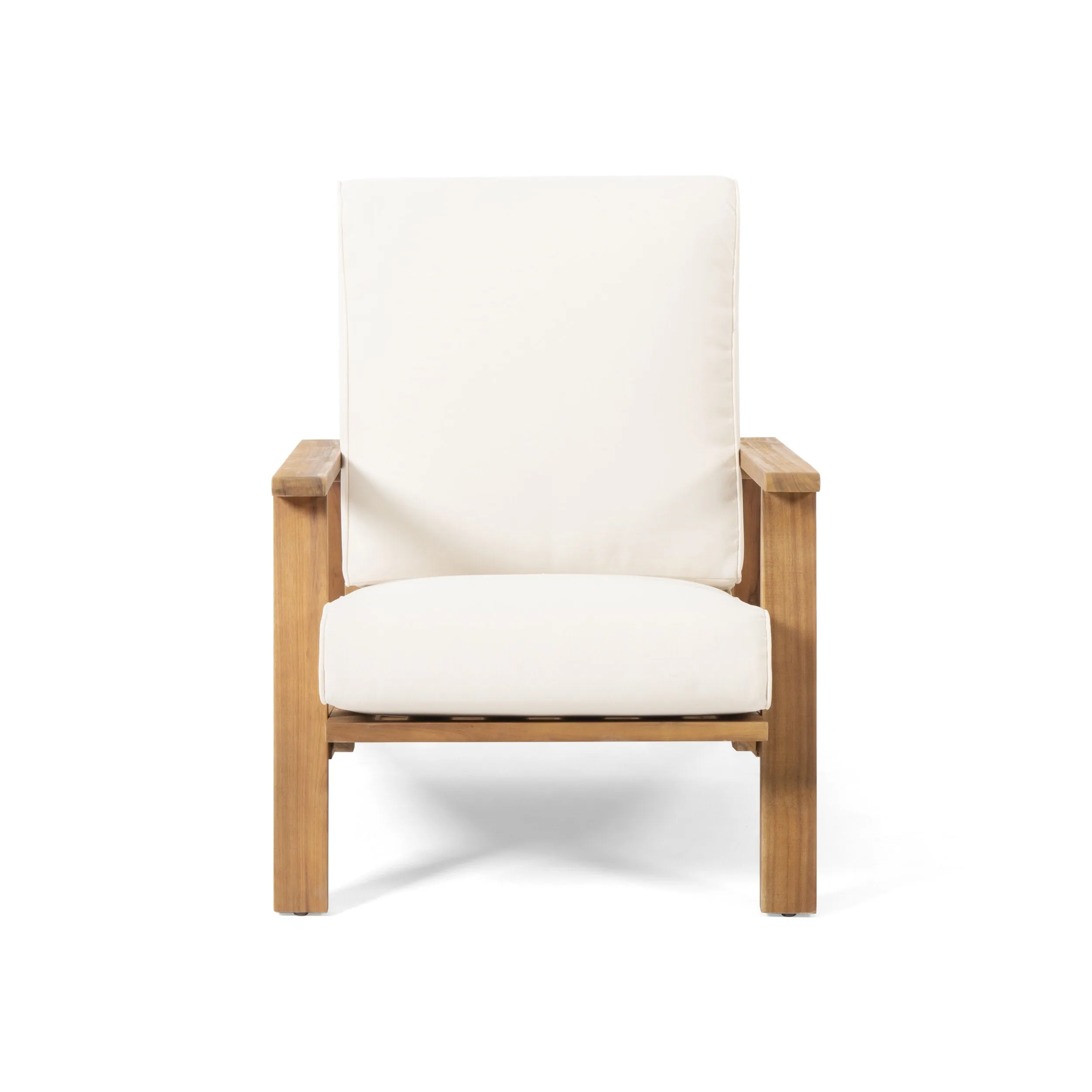 Outdoor Acacia Wood Club Chairs with Cushions (Set of 2) - NH284213