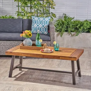 Outdoor Acacia Wood Coffee Table, Sandblast Finish - NH175403 patio chairs, outdoor seating
