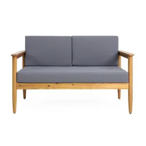 Outdoor Acacia Wood Loveseat - NH775313 patio chairs, outdoor seating