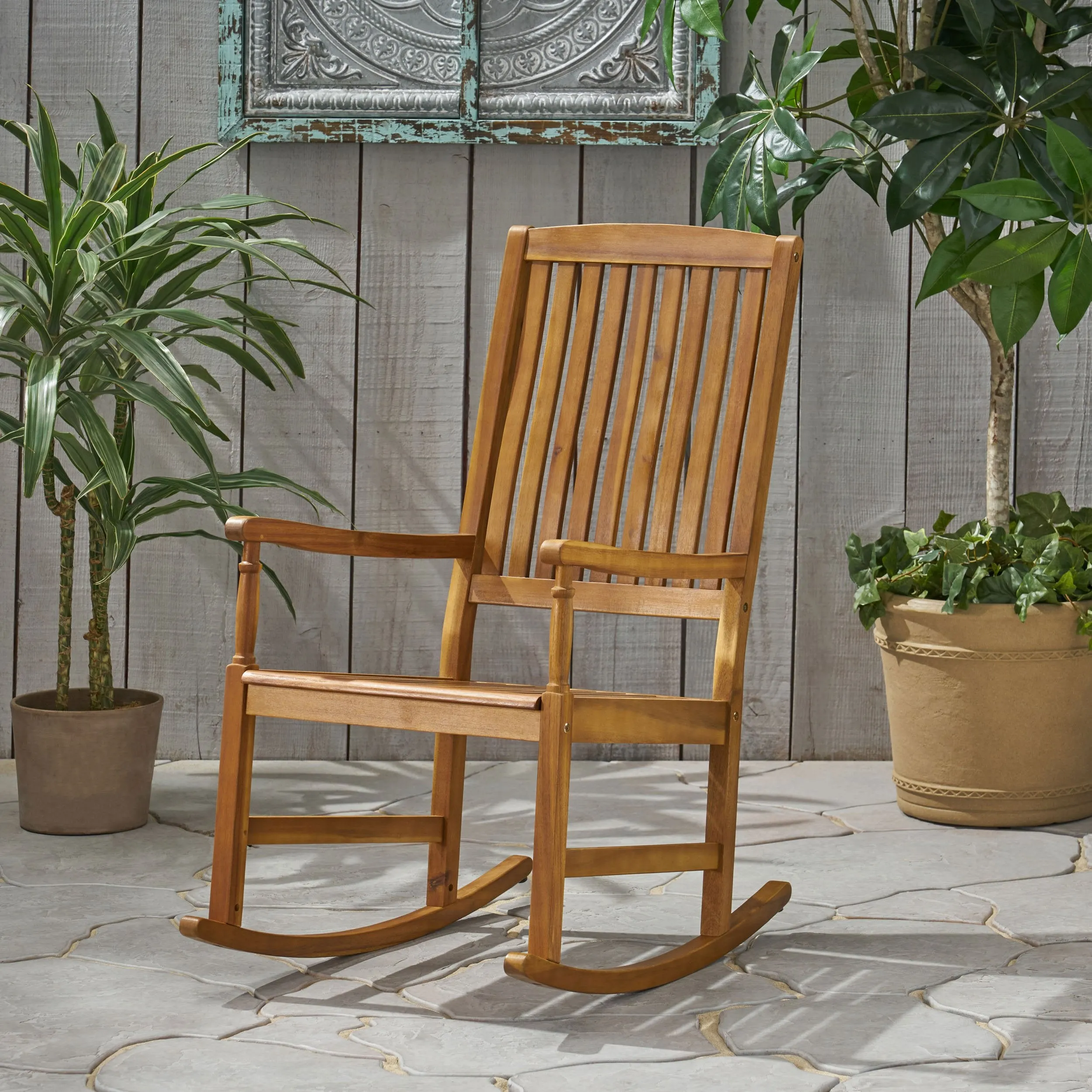 Outdoor Acacia Wood Rocking Chair - NH896903 patio chairs, outdoor seating