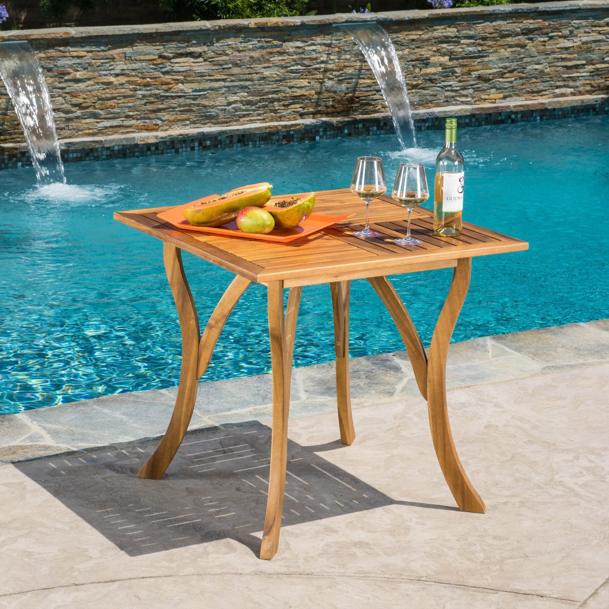Outdoor Acacia Wood Square Dining Table - NH391892 patio chairs, outdoor seating