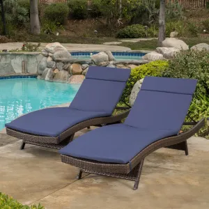 Outdoor Adjustable Chaise Lounge Chairs w/ Cushions (set of 2) - NH339592 patio chairs, outdoor seating