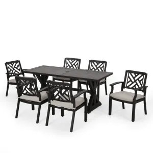 Outdoor Aluminum 7 Piece Dining Set - NH900413 patio chairs, outdoor seating