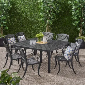 Outdoor Aluminum 8 Seater Dining Set - NH783903 patio chairs, outdoor seating