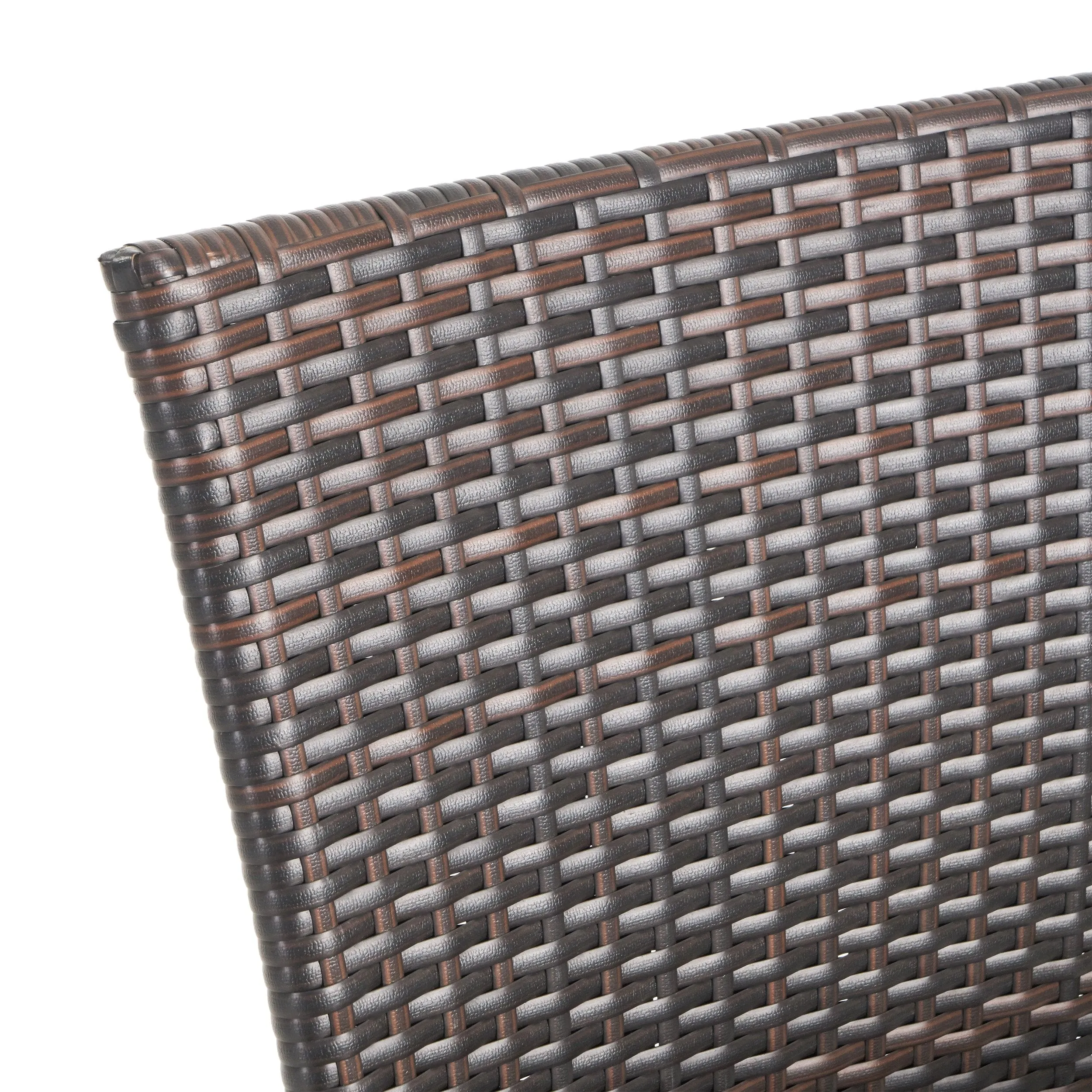 Outdoor Aluminum and Wicker 8 Seater Dining Set with Stacking Chairs - NH593903