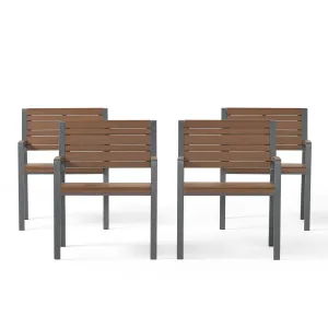 Outdoor Aluminum Chairs, Set of 4 - NH657313 patio chairs, outdoor seating