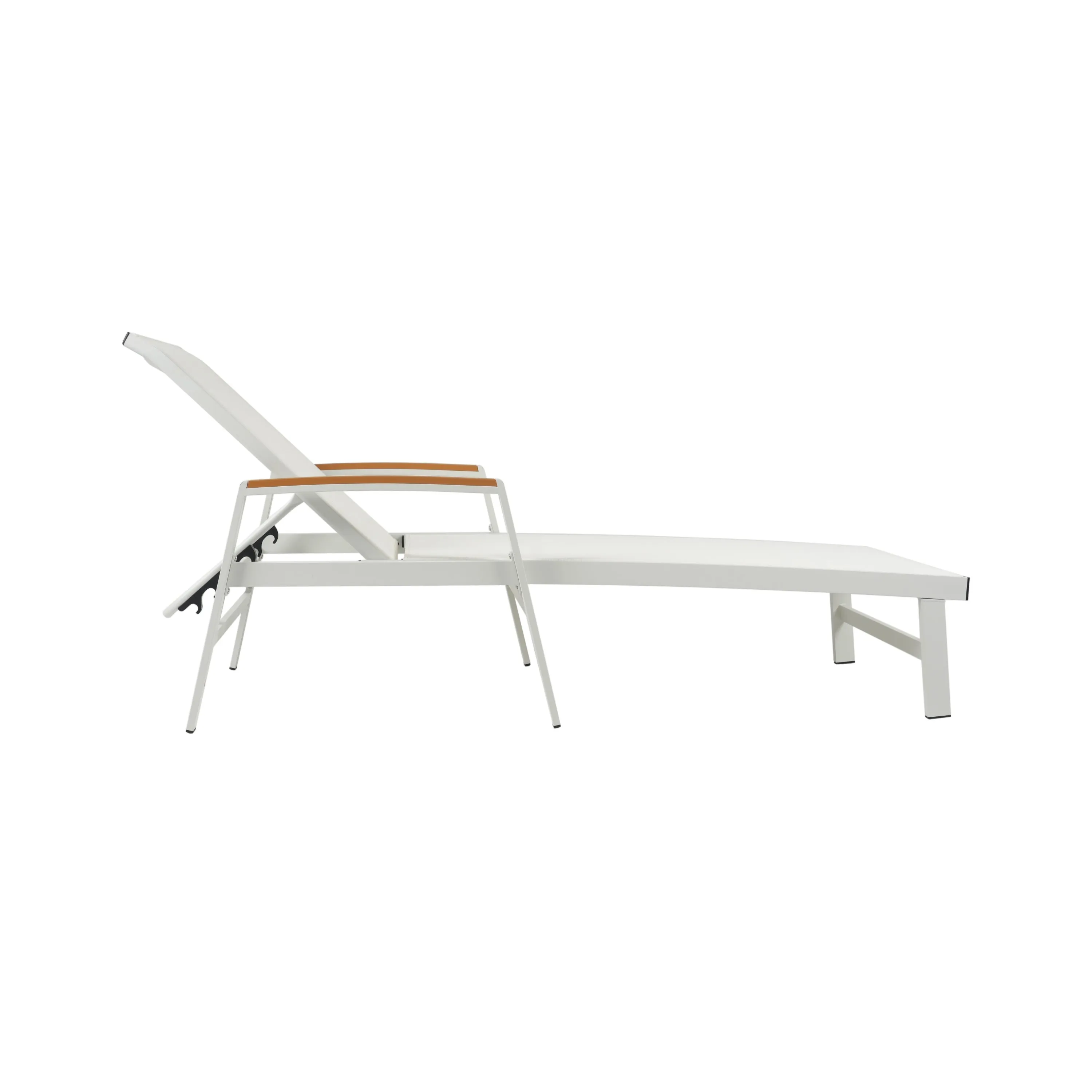 Outdoor Aluminum Chaise Lounge with Mesh Seating (Set of 2) - NH425313